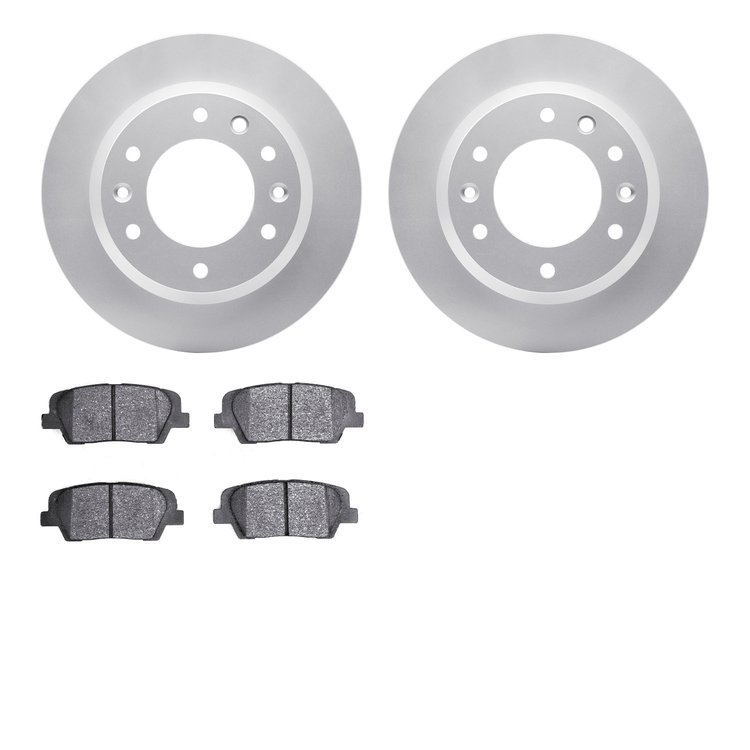 4502-21063 Geospec Brake Rotors w/5000 Advanced Brake Pads Kit, 2007-2014 Kia/Hyundai/Genesis, Position: Rear