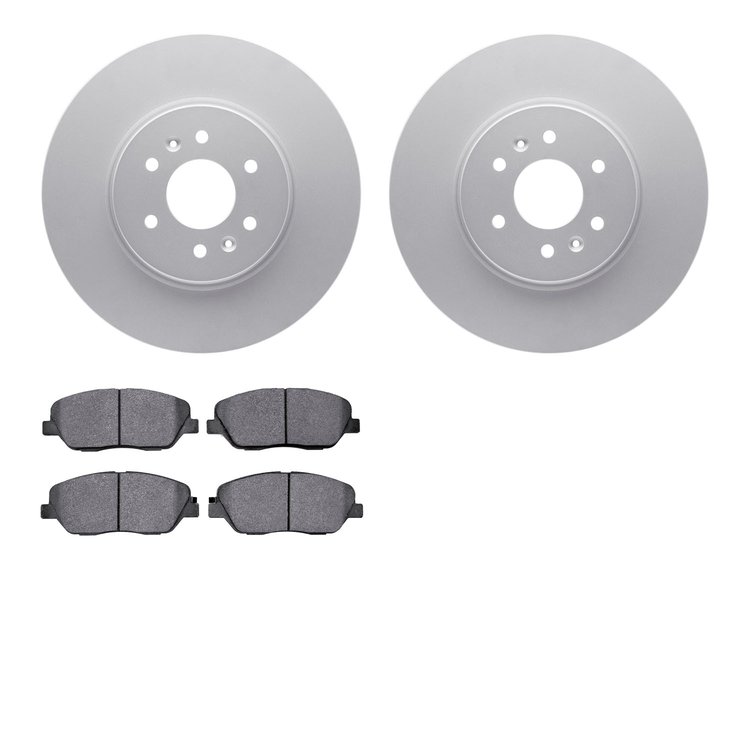 4502-21067 Geospec Brake Rotors w/5000 Advanced Brake Pads Kit, 2009-2010 Kia/Hyundai/Genesis, Position: Front