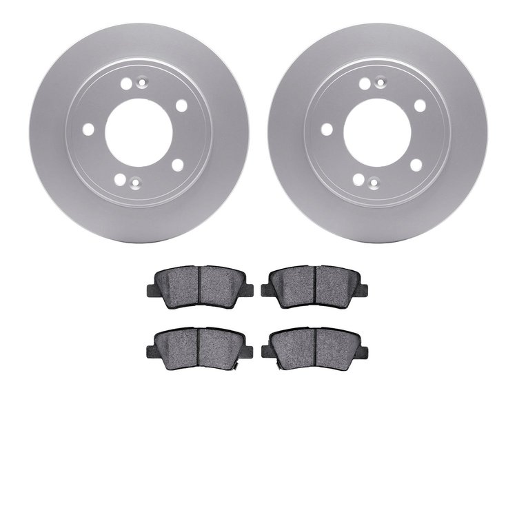 4502-21073 Geospec Brake Rotors w/5000 Advanced Brake Pads Kit, Fits Select Kia/Hyundai/Genesis, Position: Rear