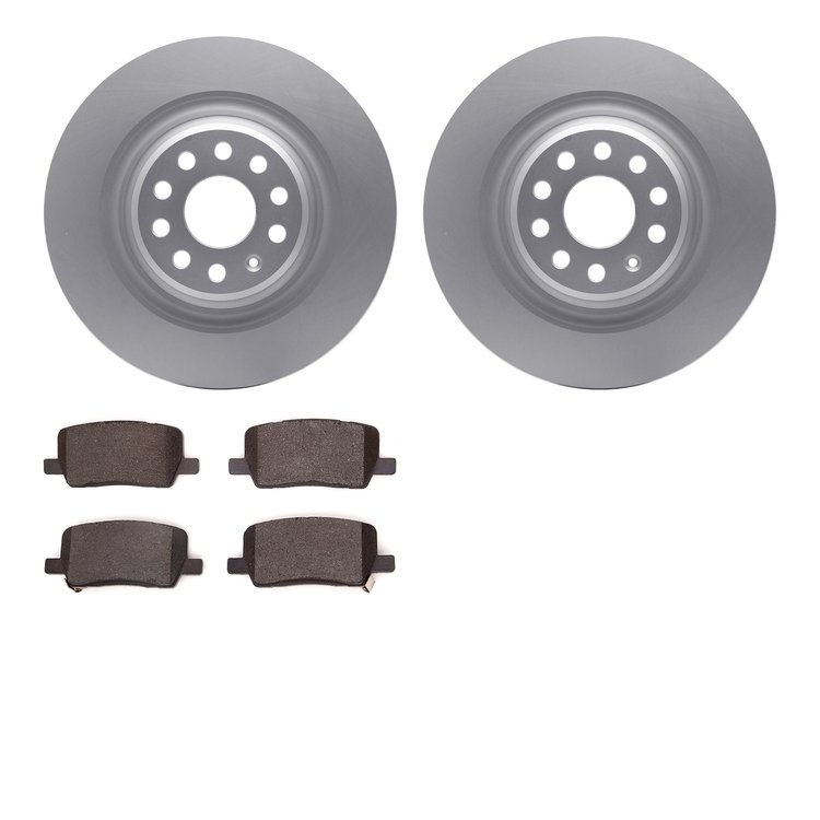4502-26011 Geospec Brake Rotors w/5000 Advanced Brake Pads Kit, 2017-2021 Tesla, Position: Rear