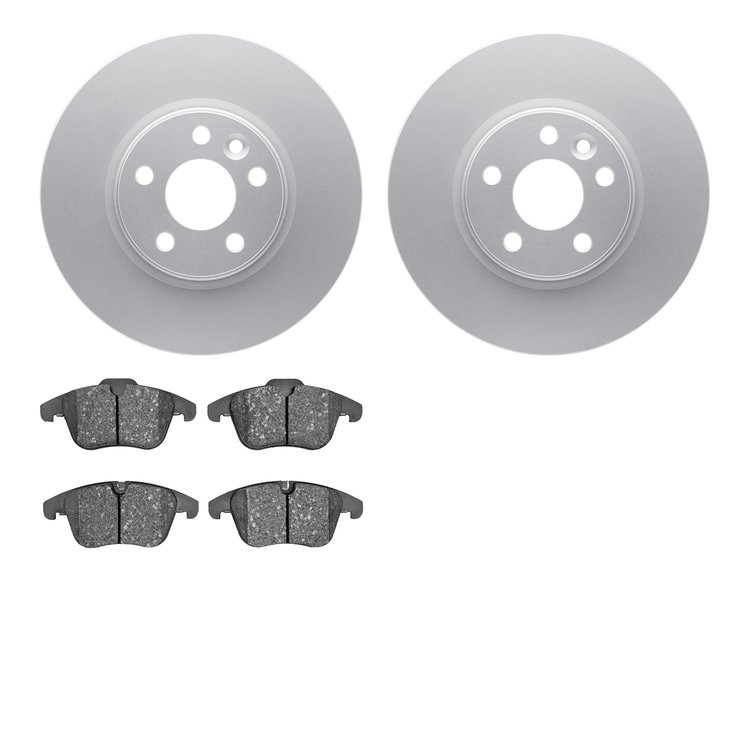 4502-27084 Geospec Brake Rotors w/5000 Advanced Brake Pads Kit, 2007-2018 Multiple Makes/Models, Position: Front