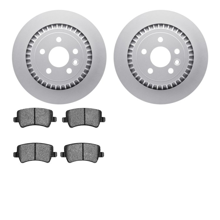 4502-27091 Geospec Brake Rotors w/5000 Advanced Brake Pads Kit, 2010-2017 Volvo, Position: Rear