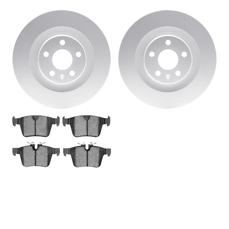 4502-27097 Geospec Brake Rotors w/5000 Advanced Brake Pads Kit, 2016-2020 Volvo, Position: Rear