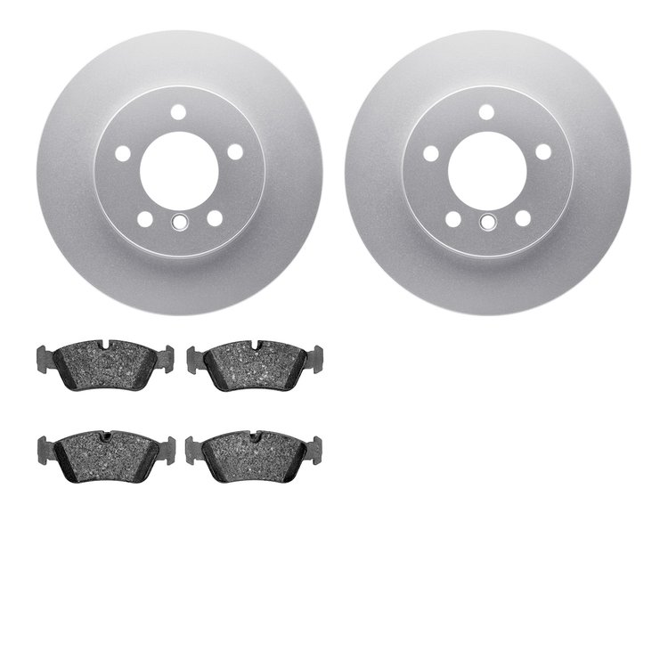 4502-31156 Geospec Brake Rotors w/5000 Advanced Brake Pads Kit, 1999-2008 BMW, Position: Front