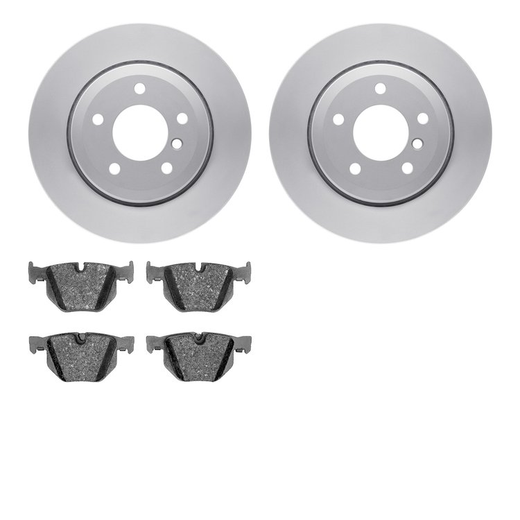 4502-31192 Geospec Brake Rotors w/5000 Advanced Brake Pads Kit, 2006-2010 BMW, Position: Rear