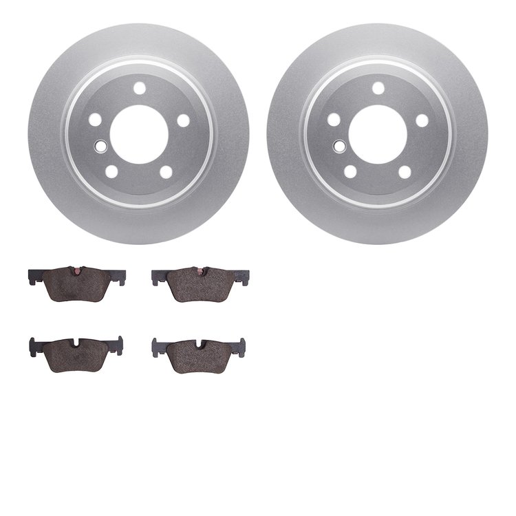 4502-31195 Geospec Brake Rotors w/5000 Advanced Brake Pads Kit, 2013-2013 BMW, Position: Rear