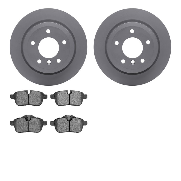 4502-31217 Geospec Brake Rotors w/5000 Advanced Brake Pads Kit, 2009-2010 BMW, Position: Rear