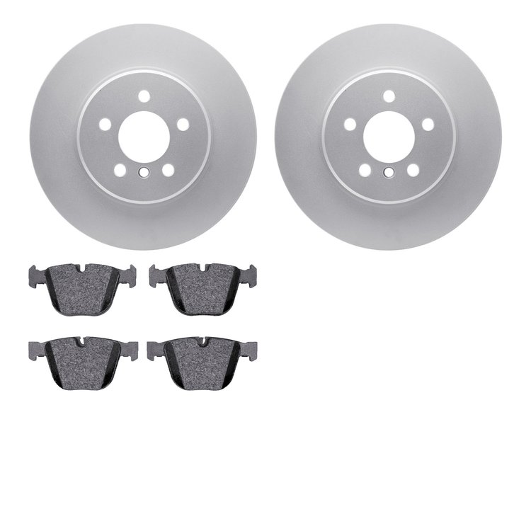 4502-31224 Geospec Brake Rotors w/5000 Advanced Brake Pads Kit, 2010-2017 BMW, Position: Rear