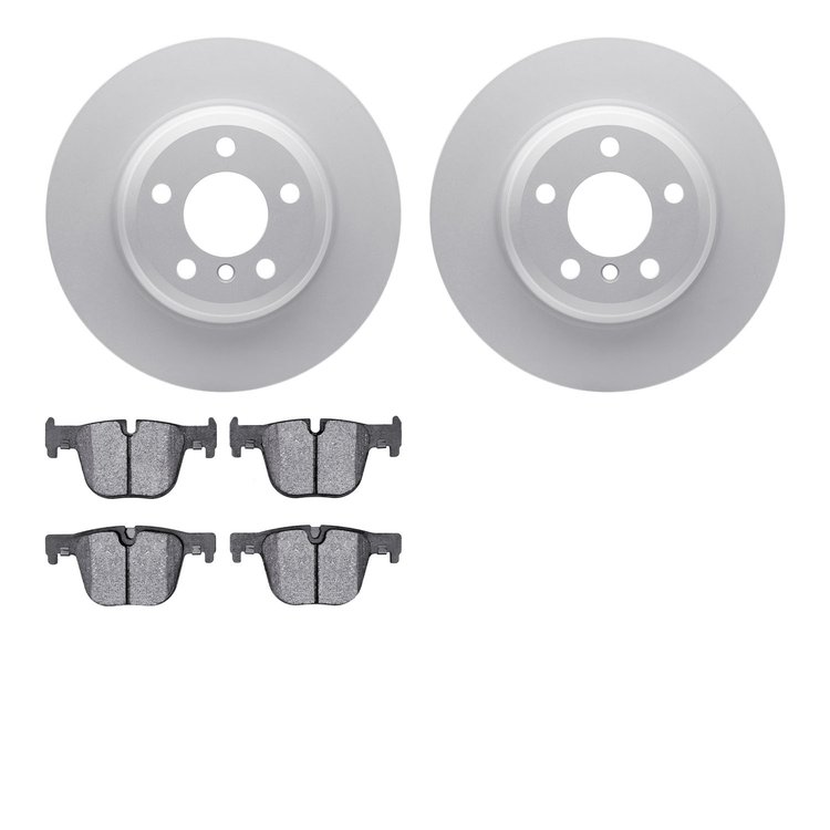 4502-31233 Geospec Brake Rotors w/5000 Advanced Brake Pads Kit, 2012-2020 BMW, Position: Rear