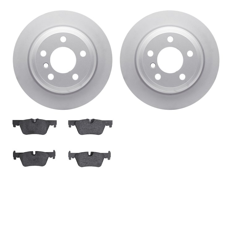 4502-31243 Geospec Brake Rotors w/5000 Advanced Brake Pads Kit, 2013-2020 BMW, Position: Rear