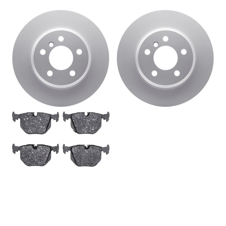 4502-31251 Geospec Brake Rotors w/5000 Advanced Brake Pads Kit, 2000-2006 BMW, Position: Rear