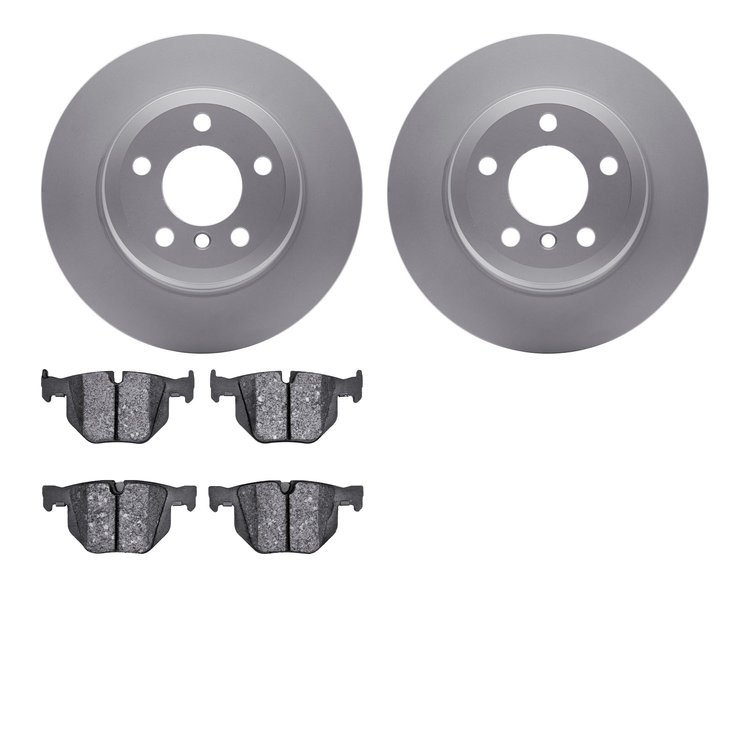 4502-31263 Geospec Brake Rotors w/5000 Advanced Brake Pads Kit, 2008-2019 BMW, Position: Rear