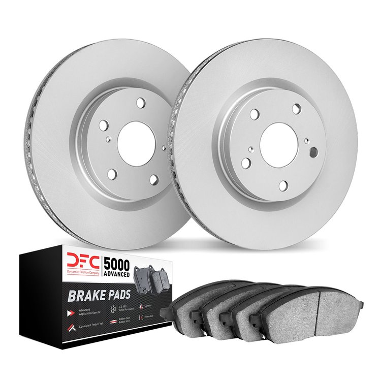 4502-31295 Geospec Brake Rotors w/5000 Advanced Brake Pads Kit, Fits Select BMW, Position: Rear
