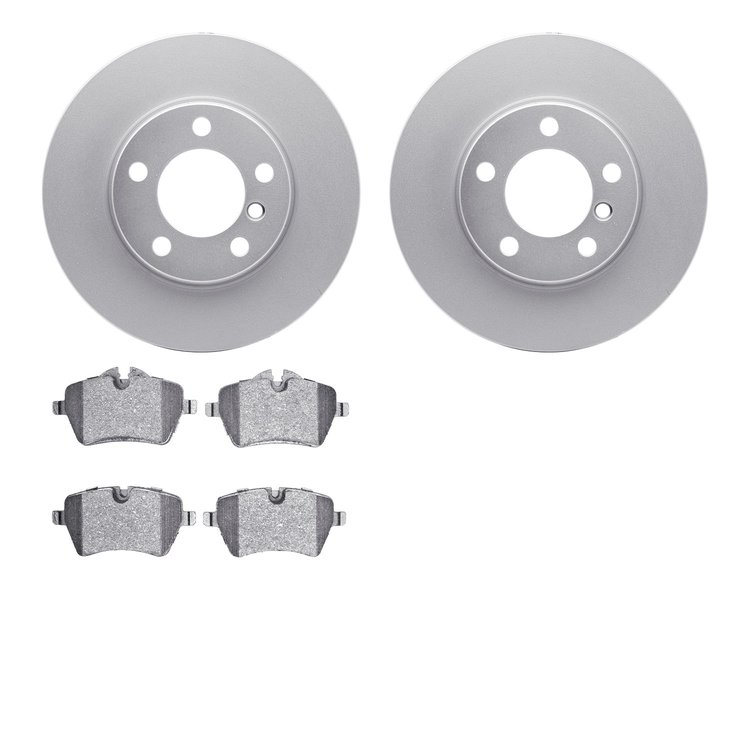 4502-32036 Geospec Brake Rotors w/5000 Advanced Brake Pads Kit, 2011-2012 Mini, Position: Front