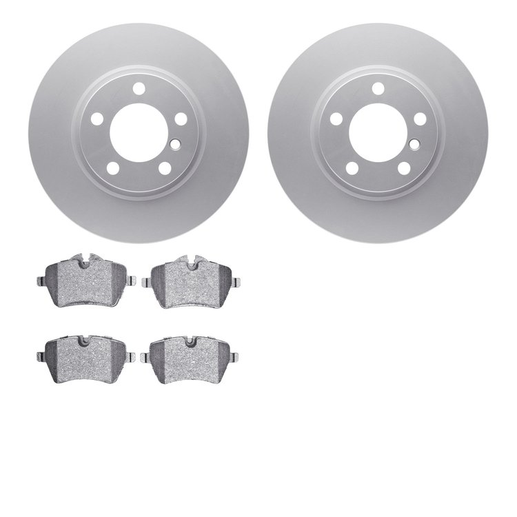 4502-32039 Geospec Brake Rotors w/5000 Advanced Brake Pads Kit, 2011-2016 Mini, Position: Front