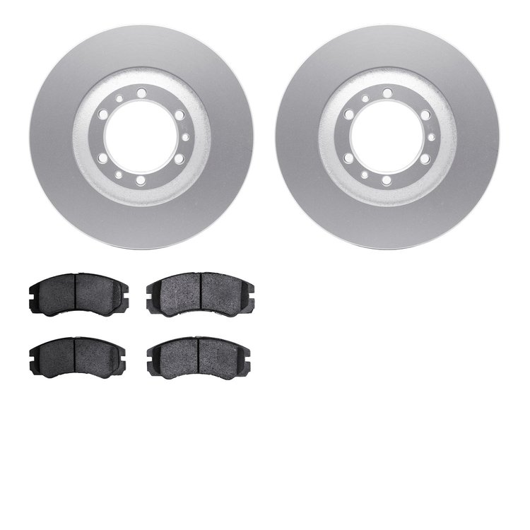 4502-37007 Geospec Brake Rotors w/5000 Advanced Brake Pads Kit, 1992-2002 Multiple Makes/Models, Position: Front
