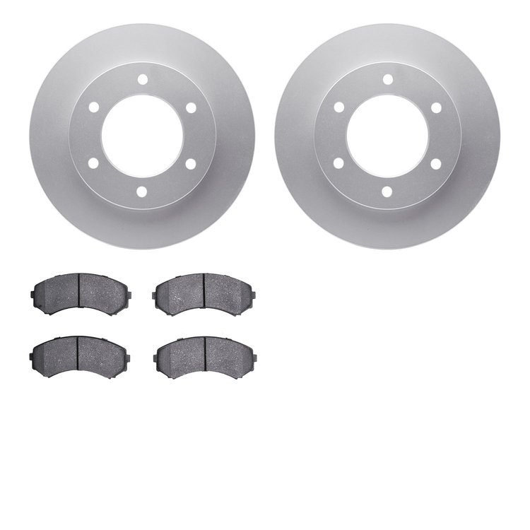4502-37010 Geospec Brake Rotors w/5000 Advanced Brake Pads Kit, 2001-2004 Multiple Makes/Models, Position: Front