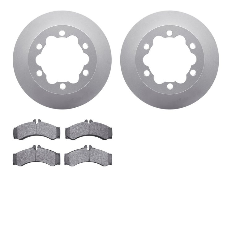 4502-40096 Geospec Brake Rotors w/5000 Advanced Brake Pads Kit, 2002-2006 Multiple Makes/Models, Position: Rear