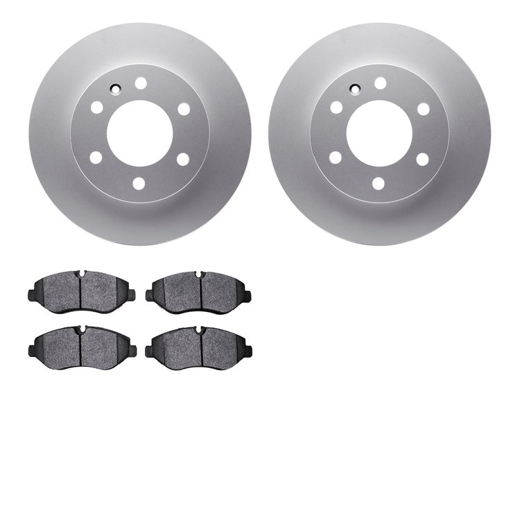 4502-40103 Geospec Brake Rotors w/5000 Advanced Brake Pads Kit, 2007-2018 Multiple Makes/Models, Position: Front