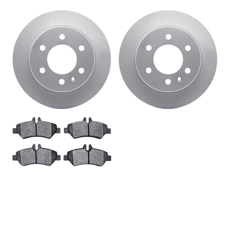4502-40104 Geospec Brake Rotors w/5000 Advanced Brake Pads Kit, 2007-2018 Multiple Makes/Models, Position: Rear