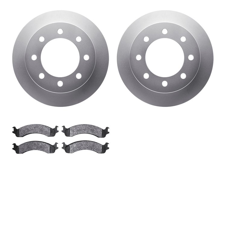 4502-40123 Geospec Brake Rotors w/5000 Advanced Brake Pads Kit, 2000-2002 Mopar, Position: Front