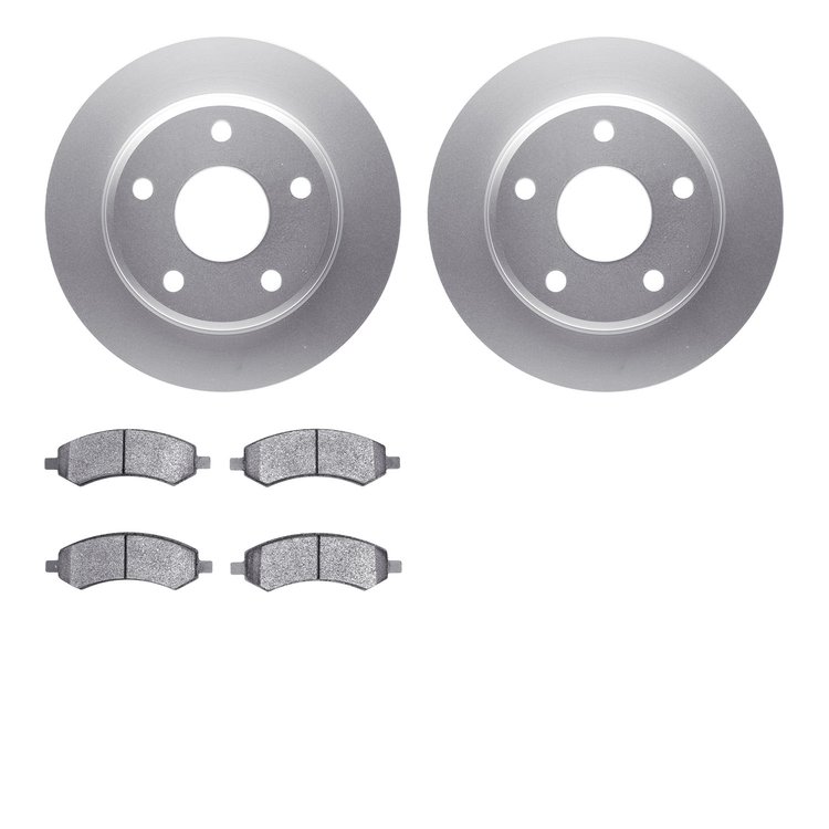 4502-40141 Geospec Brake Rotors w/5000 Advanced Brake Pads Kit, 2005-2010 Multiple Makes/Models, Position: Front