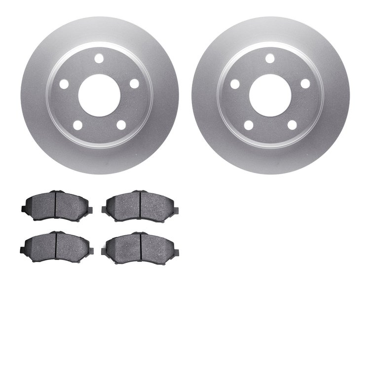 4502-40144 Geospec Brake Rotors w/5000 Advanced Brake Pads Kit, 2009-2016 Multiple Makes/Models, Position: Front