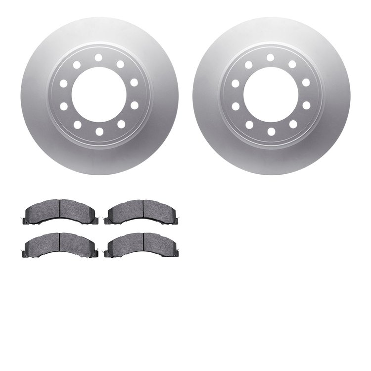 4502-40145 Geospec Brake Rotors w/5000 Advanced Brake Pads Kit, 2008-2021 Multiple Makes/Models, Position: Front
