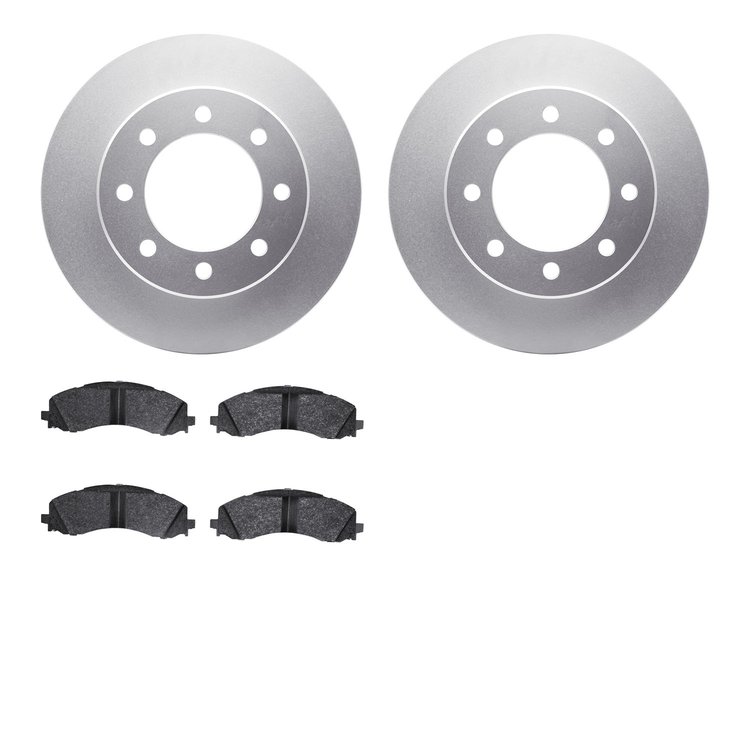 4502-40149 Geospec Brake Rotors w/5000 Advanced Brake Pads Kit, Fits Select Mopar, Position: Front