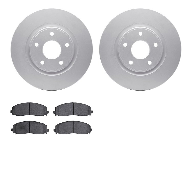 4502-40150 Geospec Brake Rotors w/5000 Advanced Brake Pads Kit, Fits Select Multiple Makes/Models, Position: Front