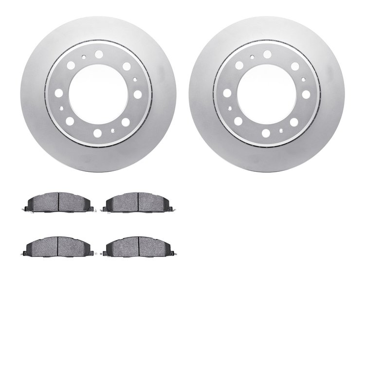 4502-40158 Geospec Brake Rotors w/5000 Advanced Brake Pads Kit, 2009-2018 Mopar, Position: Rear