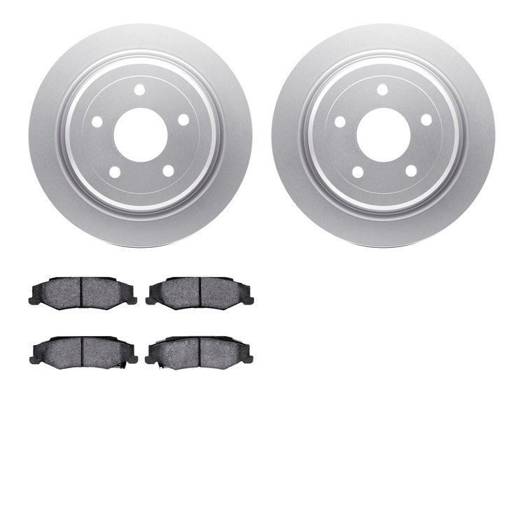 4502-46026 Geospec Brake Rotors w/5000 Advanced Brake Pads Kit, 1997-2013 GM, Position: Rear