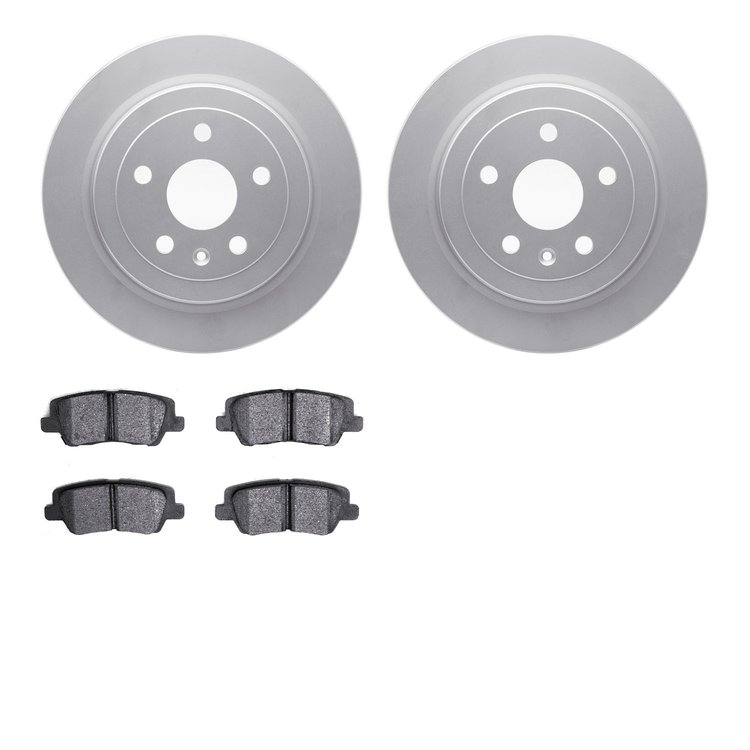 4502-46087 Geospec Brake Rotors w/5000 Advanced Brake Pads Kit, 2014-2019 GM, Position: Rear