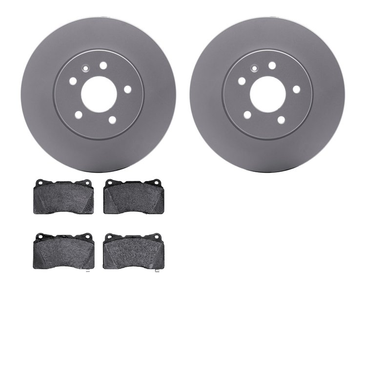 4502-46103 Geospec Brake Rotors w/5000 Advanced Brake Pads Kit, 2013-2019 GM, Position: Front