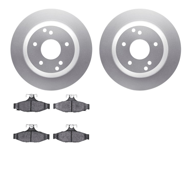 4502-47061 Geospec Brake Rotors w/5000 Advanced Brake Pads Kit, 1988-1996 GM, Position: Rear
