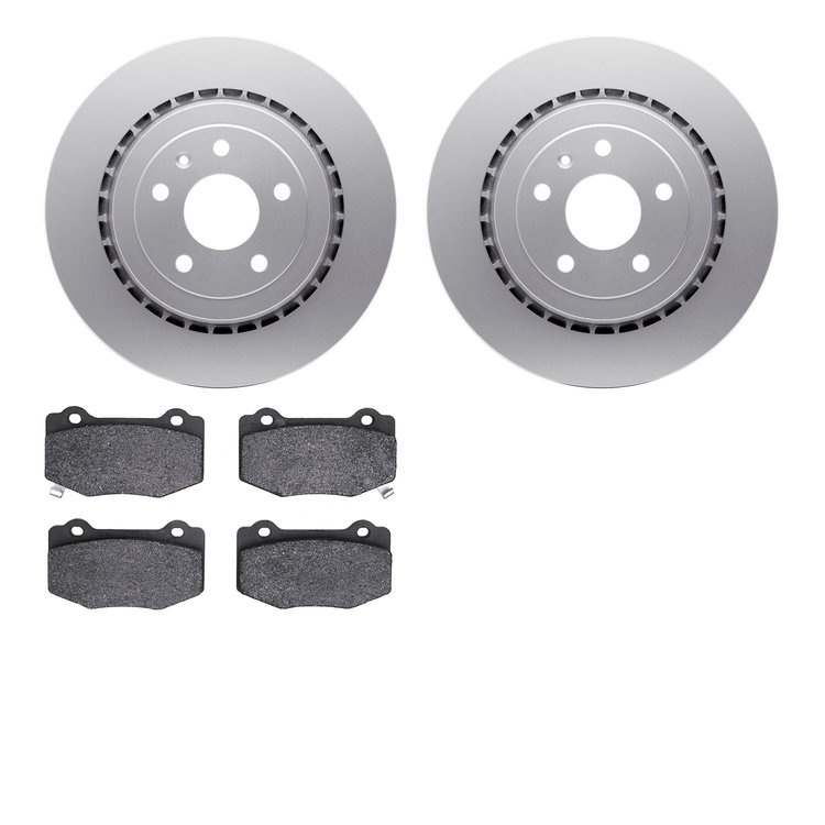 4502-47088 Geospec Brake Rotors w/5000 Advanced Brake Pads Kit, 2015-2019 GM, Position: Rear