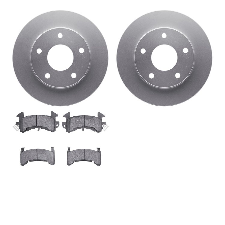 4502-48075 Geospec Brake Rotors w/5000 Advanced Brake Pads Kit, 1979-1985 GM, Position: Rear