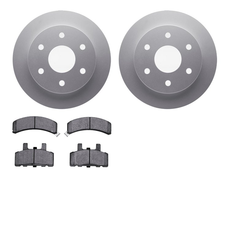 4502-48076 Geospec Brake Rotors w/5000 Advanced Brake Pads Kit, 1988-2000 GM, Position: Front