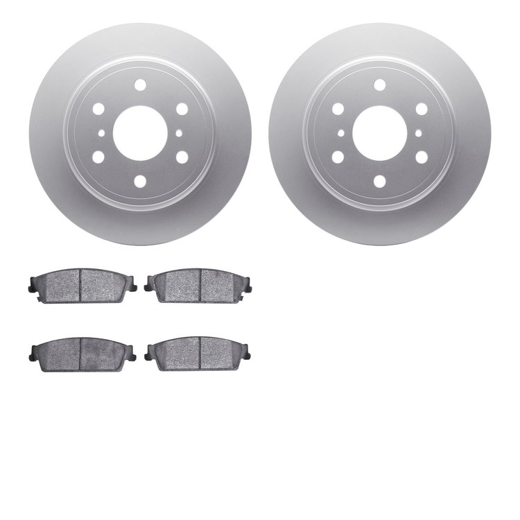 4502-48118 Geospec Brake Rotors w/5000 Advanced Brake Pads Kit, 2007-2014 GM, Position: Rear