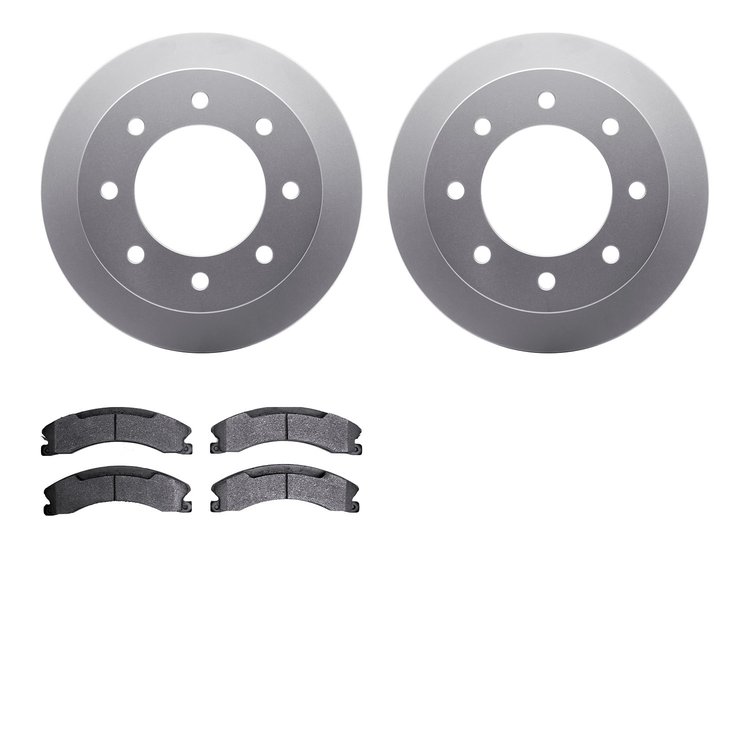 4502-48128 Geospec Brake Rotors w/5000 Advanced Brake Pads Kit, 2011-2019 GM, Position: Rear