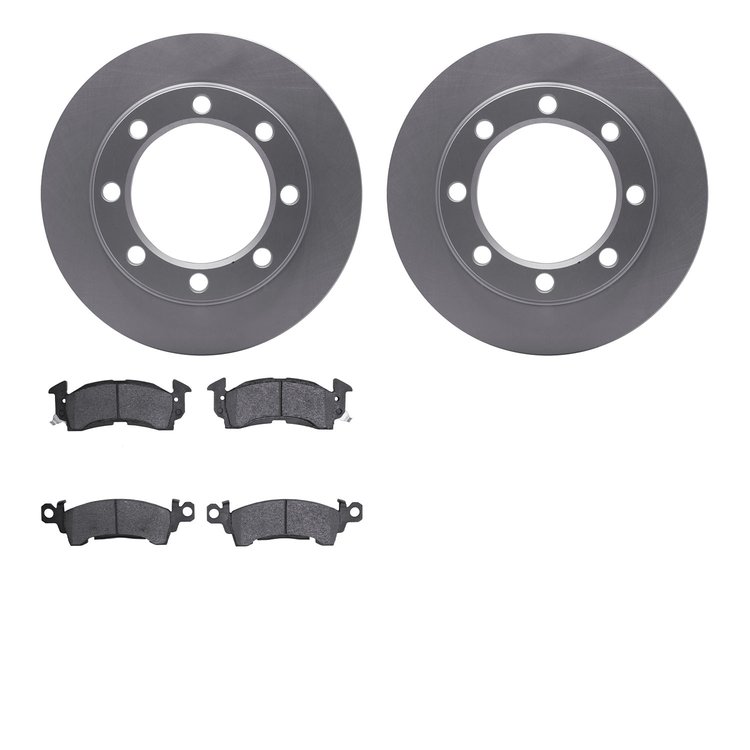 4502-48132 Geospec Brake Rotors w/5000 Advanced Brake Pads Kit, 1971-1988 Multiple Makes/Models, Position: Front