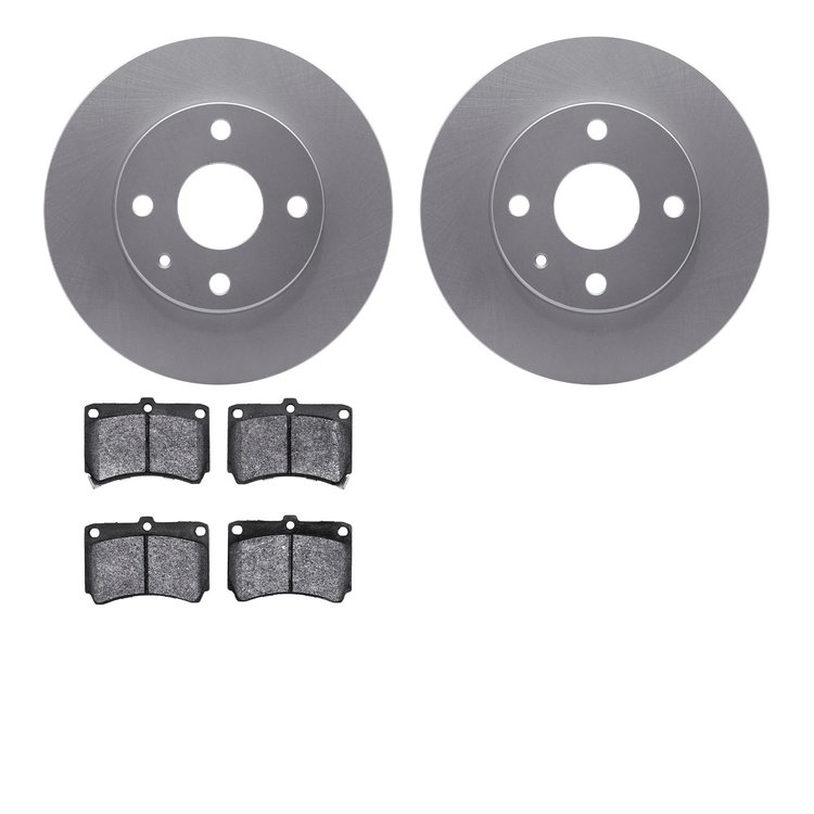 4502-54013 Geospec Brake Rotors w/5000 Advanced Brake Pads Kit, 1990-1998 Ford/Lincoln/Mercury/Mazda, Position: Front