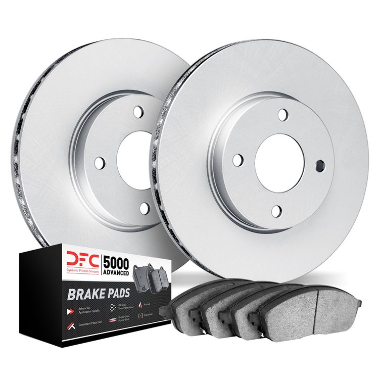 4502-54043 Geospec Brake Rotors w/5000 Advanced Brake Pads Kit, 1990-2003 Ford/Lincoln/Mercury/Mazda, Position: Front