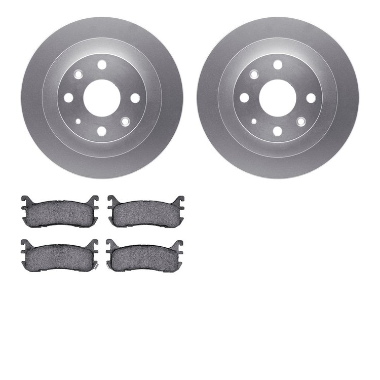 4502-54100 Geospec Brake Rotors w/5000 Advanced Brake Pads Kit, 1994-2003 Ford/Lincoln/Mercury/Mazda, Position: Rear