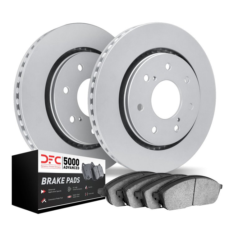 4502-54167 Geospec Brake Rotors w/5000 Advanced Brake Pads Kit, 2010-2014 Ford/Lincoln/Mercury/Mazda, Position: Front