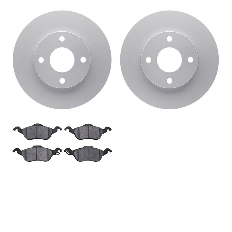 4502-54233 Geospec Brake Rotors w/5000 Advanced Brake Pads Kit, 2000-2004 Ford/Lincoln/Mercury/Mazda, Position: Front
