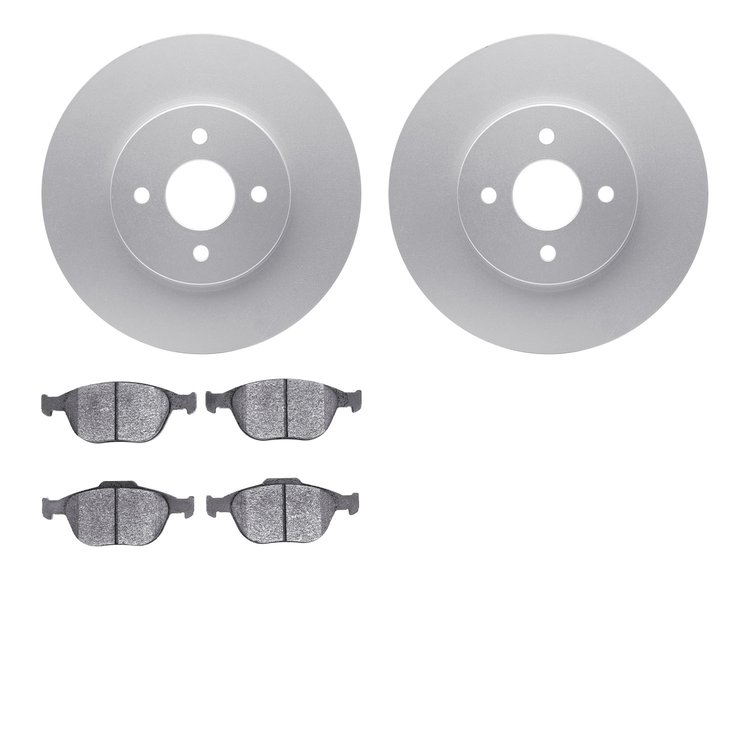 4502-54235 Geospec Brake Rotors w/5000 Advanced Brake Pads Kit, 2002-2004 Ford/Lincoln/Mercury/Mazda, Position: Front
