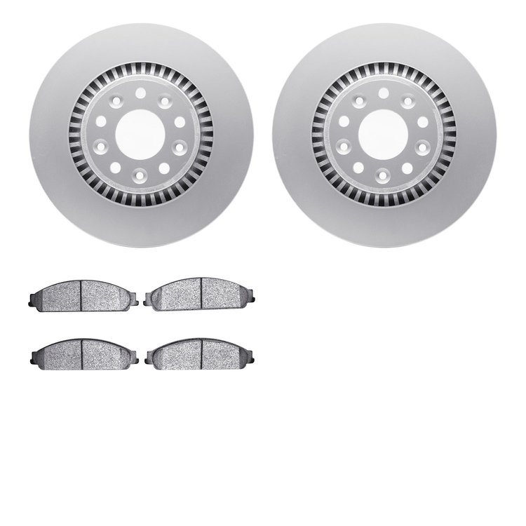 4502-54236 Geospec Brake Rotors w/5000 Advanced Brake Pads Kit, 2005-2009 Ford/Lincoln/Mercury/Mazda, Position: Front