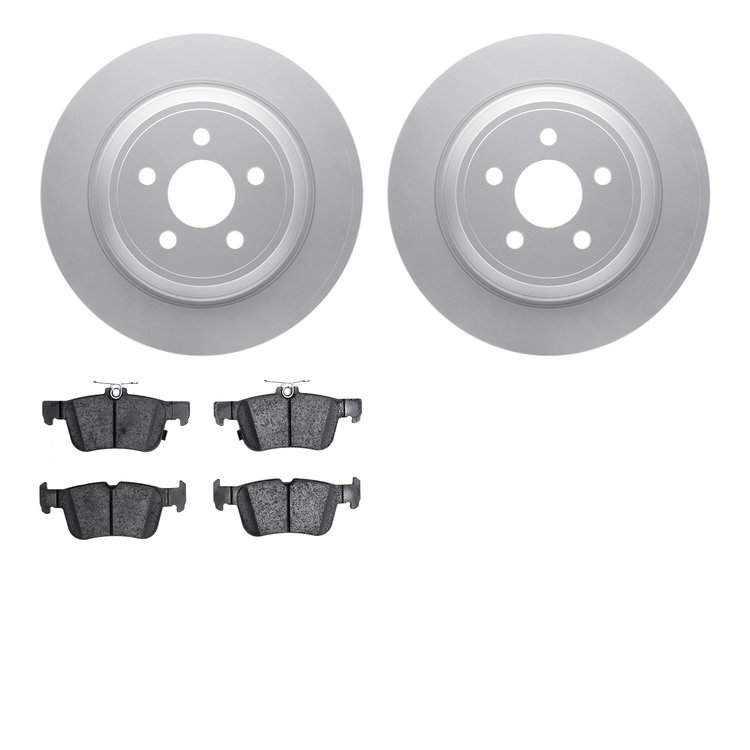 4502-55010 Geospec Brake Rotors w/5000 Advanced Brake Pads Kit, Fits Select Ford/Lincoln/Mercury/Mazda, Position: Rear