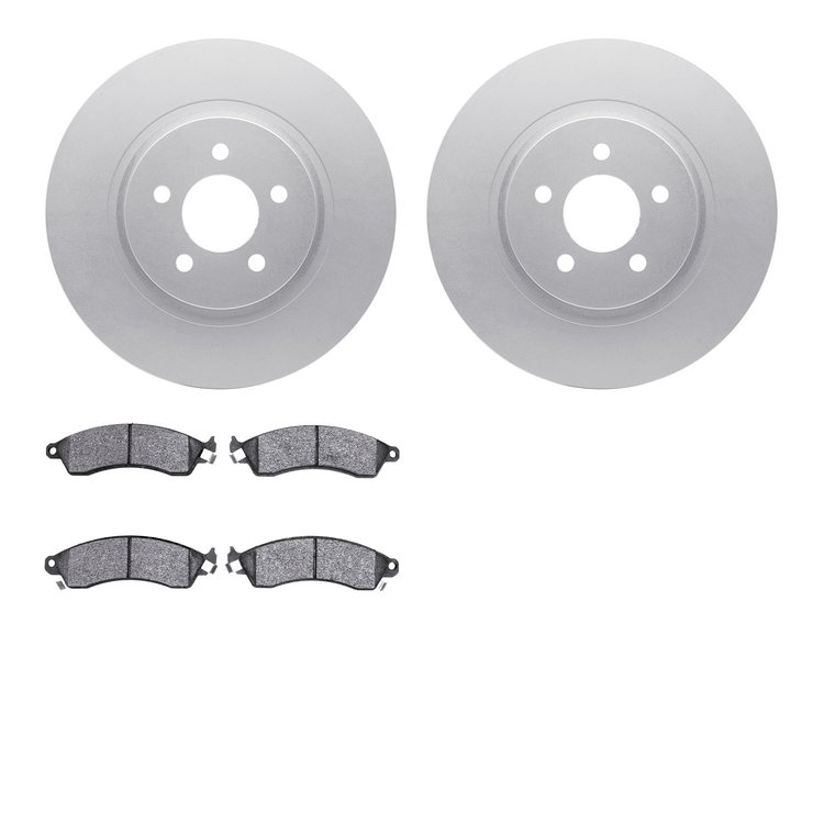 4502-55013 Geospec Brake Rotors w/5000 Advanced Brake Pads Kit, 1994-2004 Ford/Lincoln/Mercury/Mazda, Position: Front